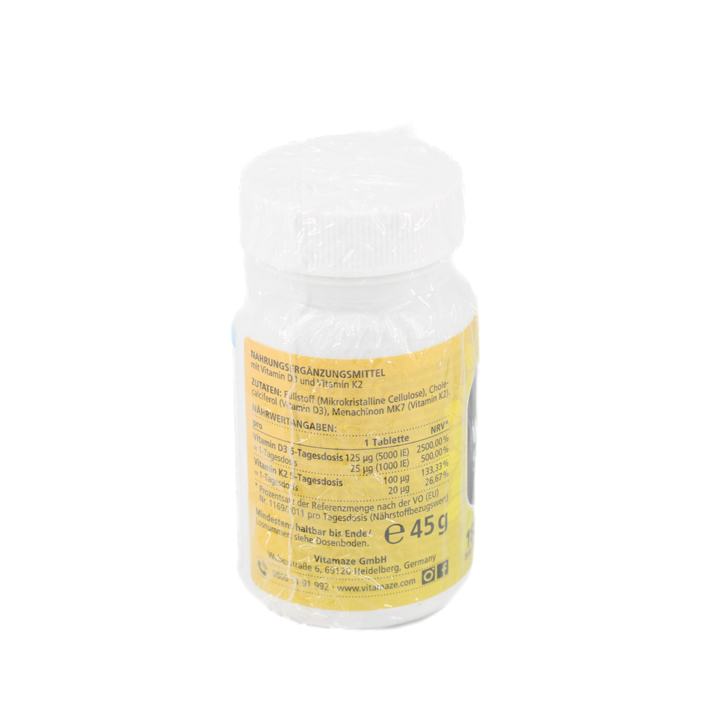 VITAMIN D3 K2 5000 I.E./100 μg hochdosiert Tabl. VITAMIN D3 K2 5000 I.E./100 μg hochdosiert Tabl.