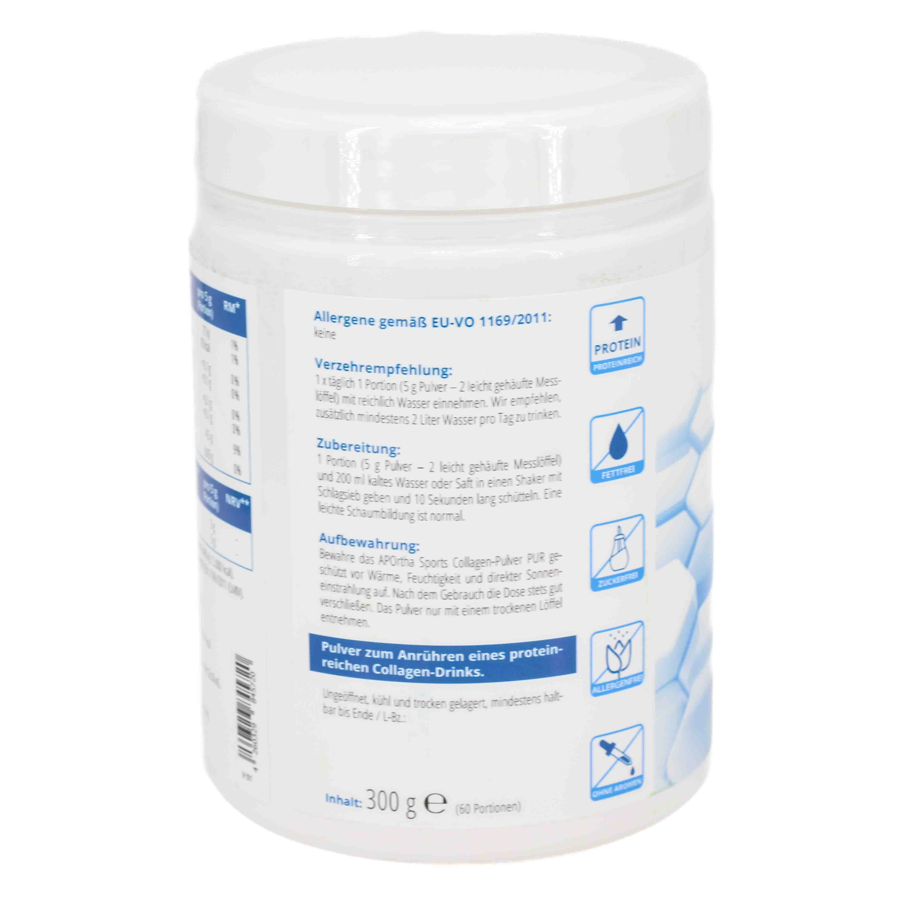 APORTHA SPORTS FORTIGEL Collagen-Pulver PUR APORTHA SPORTS FORTIGEL Collagen-Pulver PUR