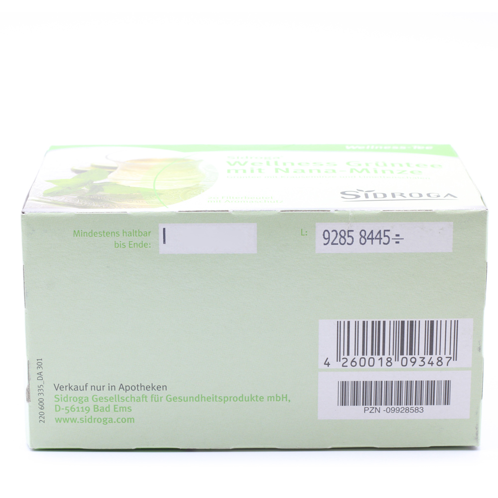 SIDROGA Wellness Grüntee m. Nana-Minze Filterb. SIDROGA Wellness Grüntee m. Nana-Minze Filterb.
