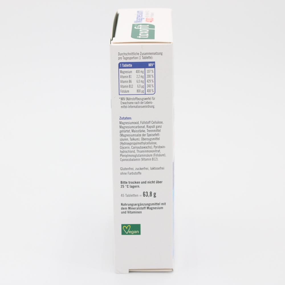 TAXOFIT Magnesium 400+B1+B6+B12+Folsäure Tabletten TAXOFIT Magnesium 400+B1+B6+B12+Folsäure Tabletten