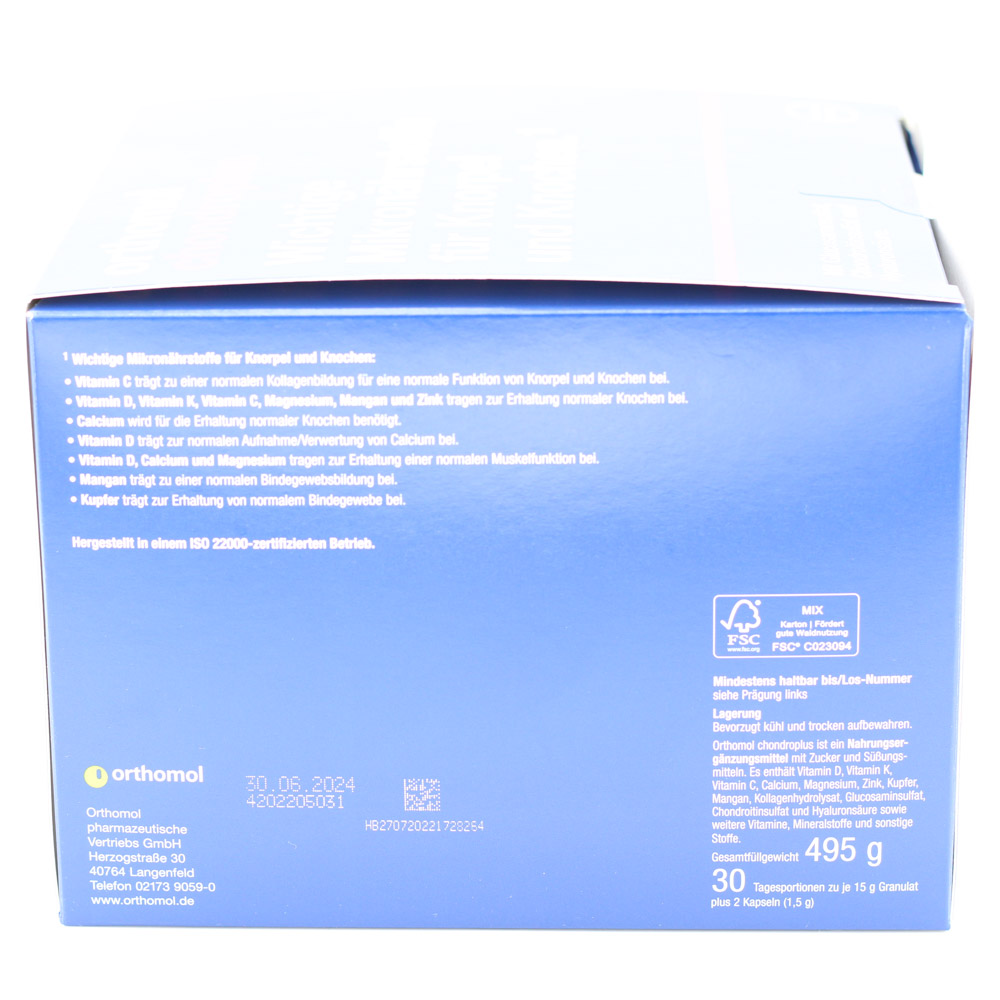 ORTHOMOL chondroplus Kombip.Granulat/Kapseln 30 St ORTHOMOL chondroplus Kombip.Granulat/Kapseln 30 St