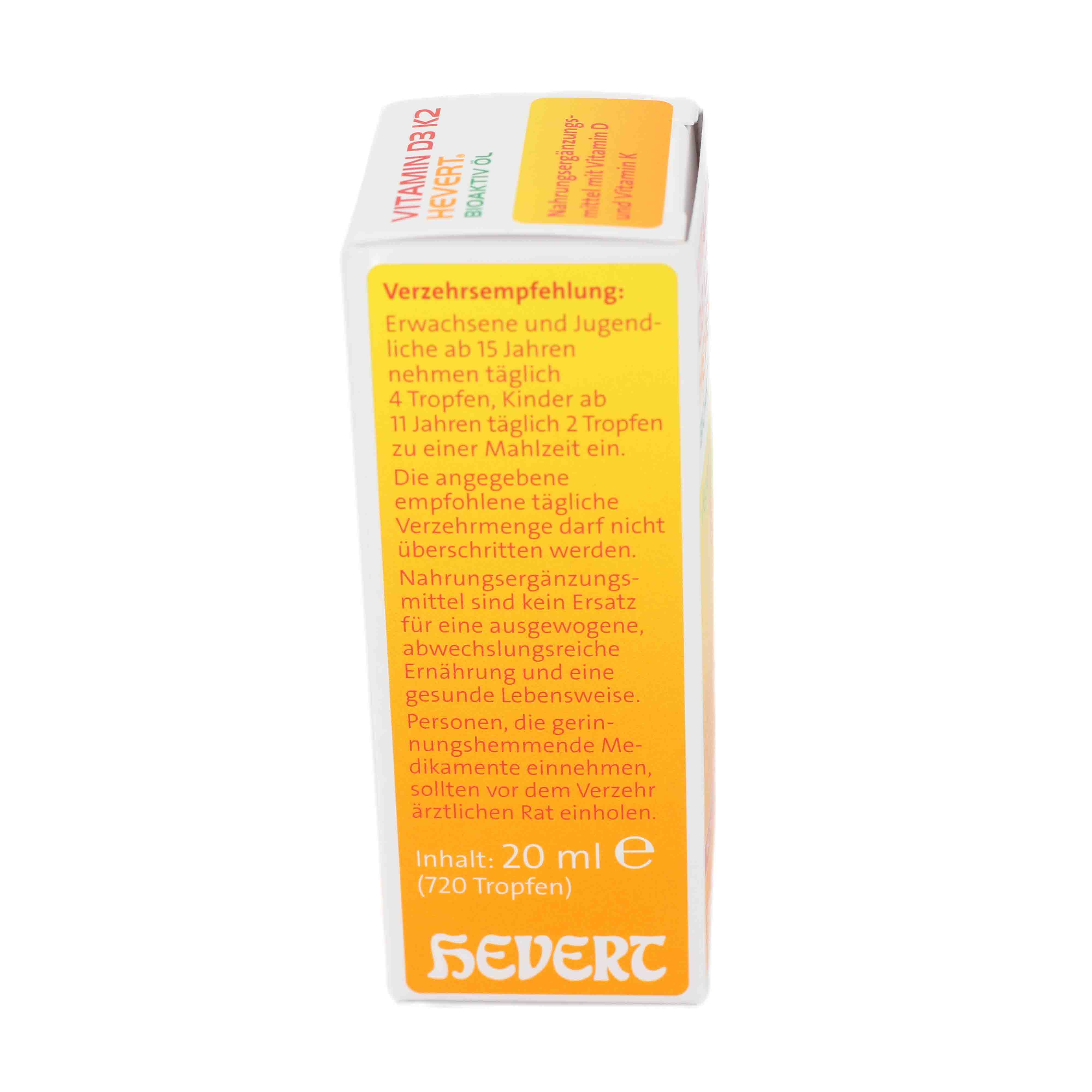 VITAMIN D3 K2 Hevert Bioaktiv Öl VITAMIN D3 K2 Hevert Bioaktiv Öl