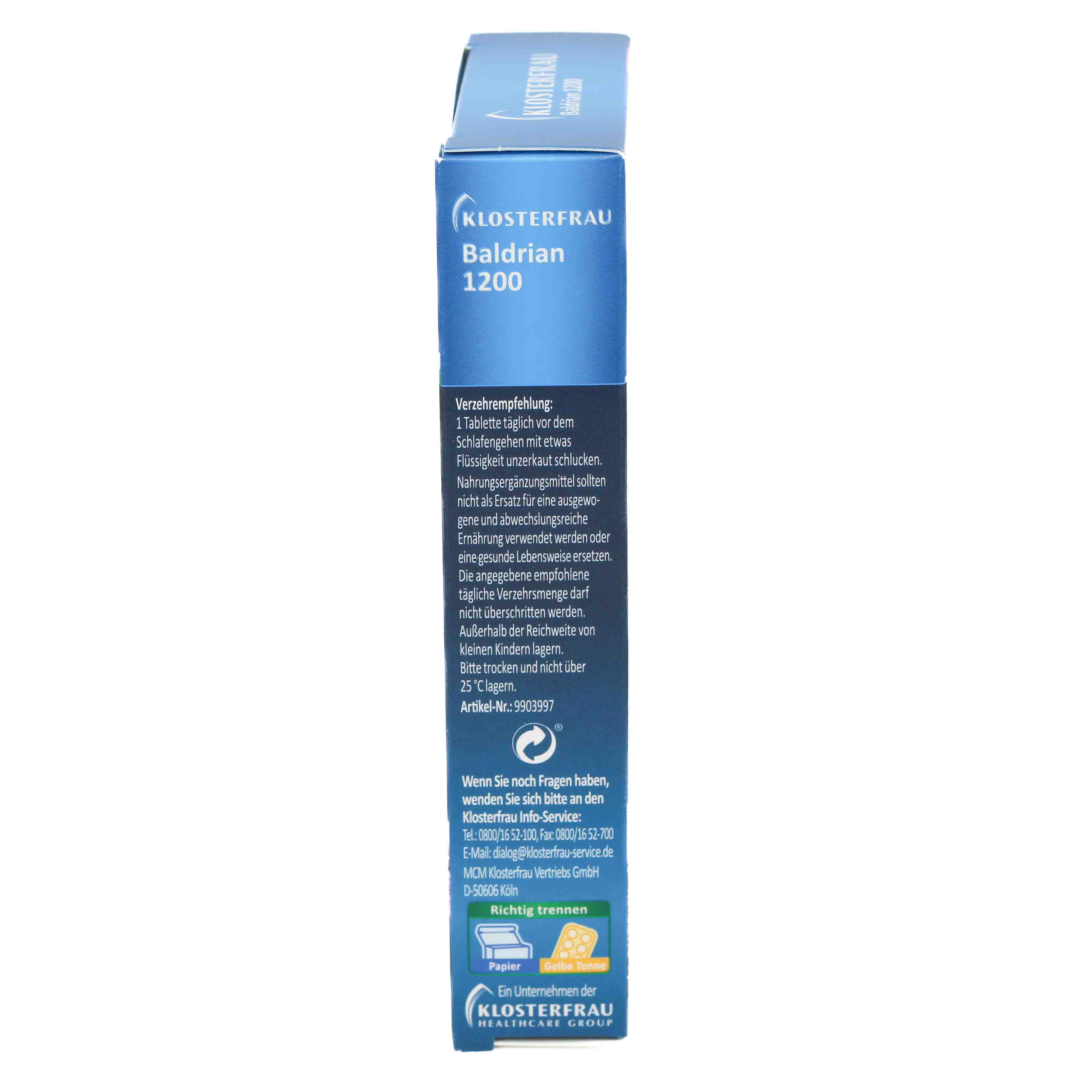 KLOSTERFRAU Baldrian 1200 Tabletten KLOSTERFRAU Baldrian 1200 Tabletten