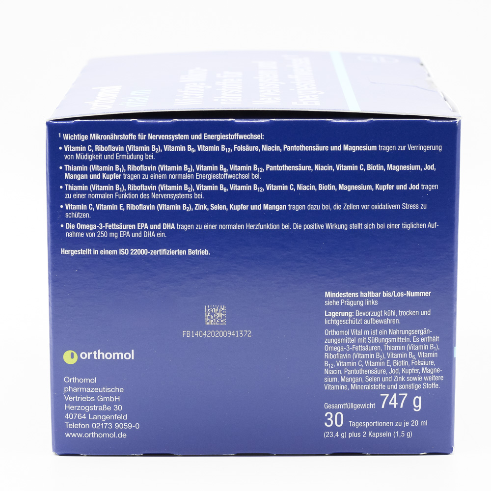 ORTHOMOL Vital M Trinkfläschchen/Kaps.Kombipack. ORTHOMOL Vital M Trinkfläschchen/Kaps.Kombipack.
