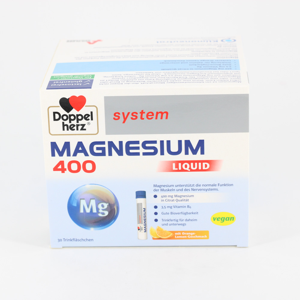 DOPPELHERZ Magnesium 400 Liquid system Trinkamp. DOPPELHERZ Magnesium 400 Liquid system Trinkamp.