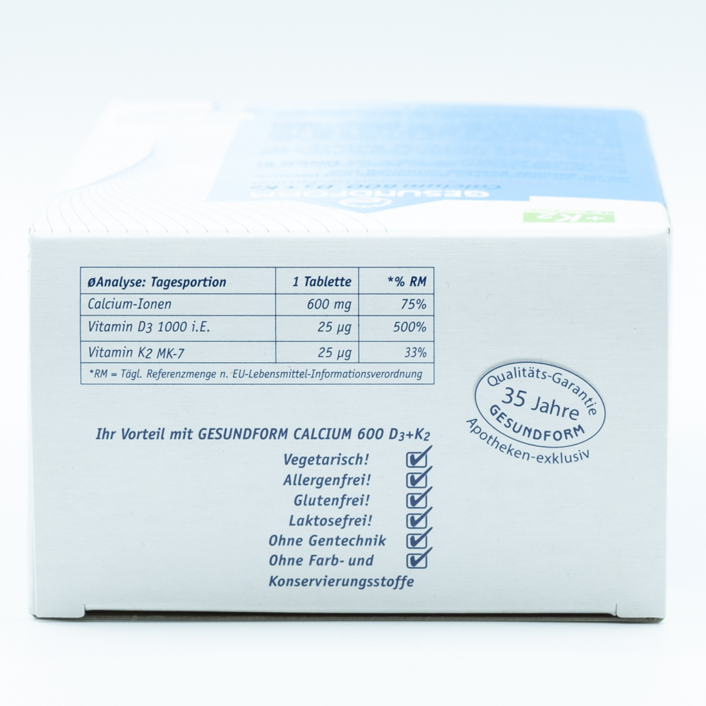 GESUNDFORM Calcium D3+K2 Tabletten GESUNDFORM Calcium D3+K2 Tabletten