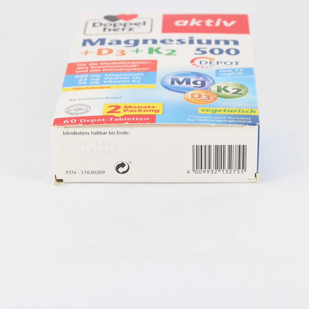 DOPPELHERZ Magnesium 500+D3+K2 Depot Tabletten DOPPELHERZ Magnesium 500+D3+K2 Depot Tabletten