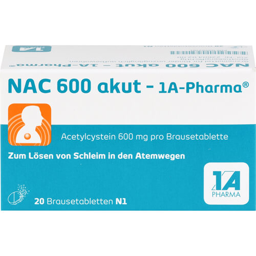 NAC 600 akut-1A Pharma Brausetabletten NAC 600 akut-1A Pharma Brausetabletten