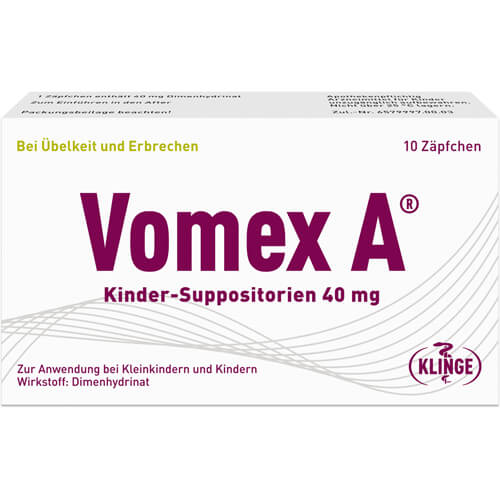 VOMEX A Kinder-Suppositorien 40 mg VOMEX A Kinder-Suppositorien 40 mg