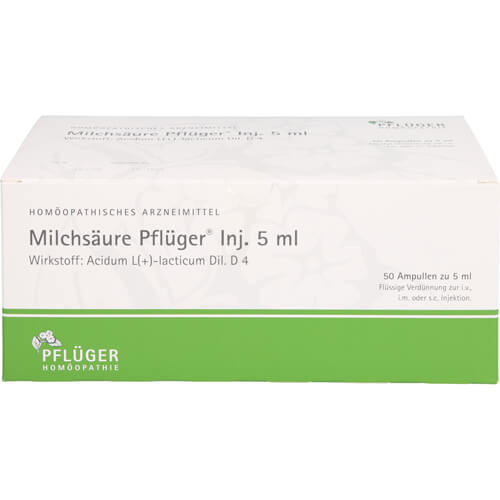 MILCHSÄURE Pflüger Injektionslösung 5 ml MILCHSÄURE Pflüger Injektionslösung 5 ml