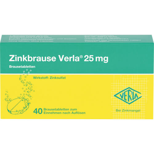 ZINKBRAUSE Verla 25 mg Brausetabletten ZINKBRAUSE Verla 25 mg Brausetabletten