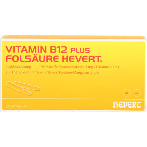 VITAMIN B12 PLUS Folsäure Hevert a 2 ml Ampullen VITAMIN B12 PLUS Folsäure Hevert a 2 ml Ampullen