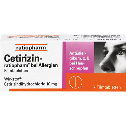 CETIRIZIN-ratiopharm bei Allergien 10 mg Filmtabl. CETIRIZIN-ratiopharm bei Allergien 10 mg Filmtabl.