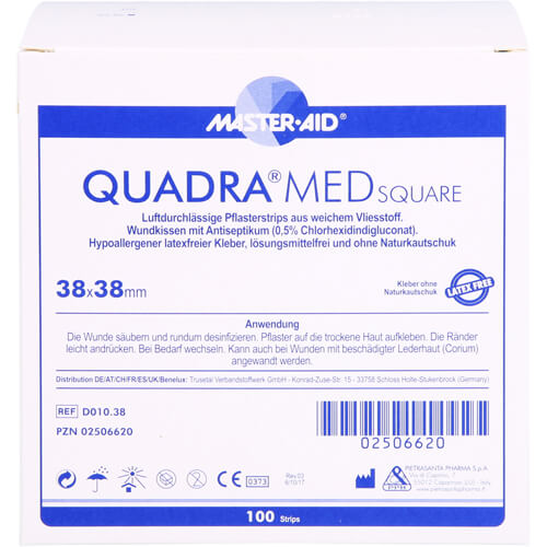 QUADRA MED square 38x38 mm Strips Master Aid QUADRA MED square 38x38 mm Strips Master Aid