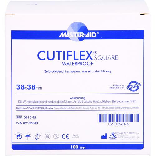 CUTIFLEX Folien-Pflaster square 38x38 mm MasterAid CUTIFLEX Folien-Pflaster square 38x38 mm MasterAid