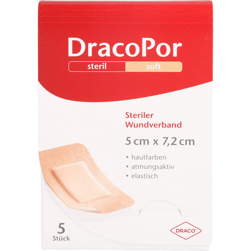 DRACOPOR Wundverband 5x7,2 cm steril hautfarben DRACOPOR Wundverband 5x7,2 cm steril hautfarben