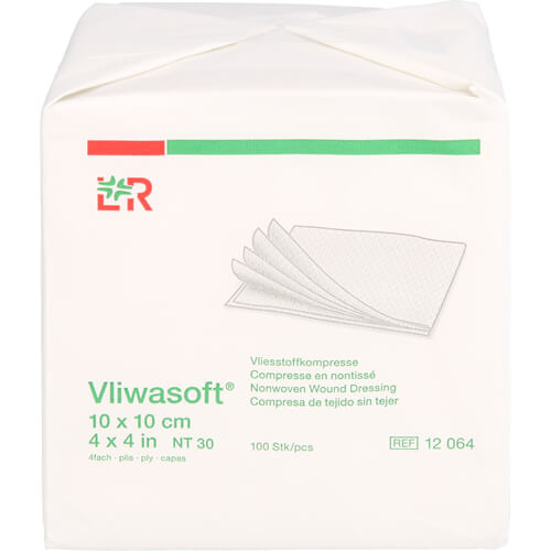VLIWASOFT Vlieskompressen unsteril 10x10 cm 4l. VLIWASOFT Vlieskompressen unsteril 10x10 cm 4l.