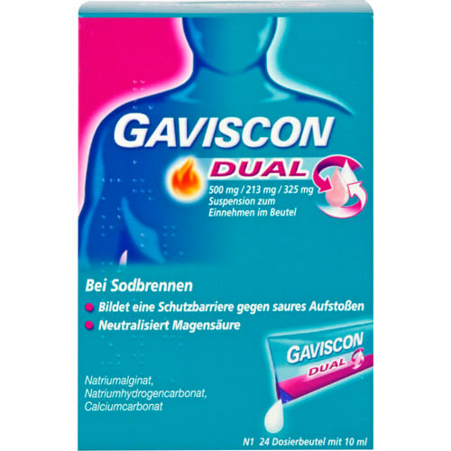 GAVISCON Dual 500mg/213mg/325mg Susp.z.Einn.Btl. GAVISCON Dual 500mg/213mg/325mg Susp.z.Einn.Btl.
