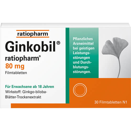 GINKOBIL-ratiopharm 80 mg Filmtabletten GINKOBIL-ratiopharm 80 mg Filmtabletten