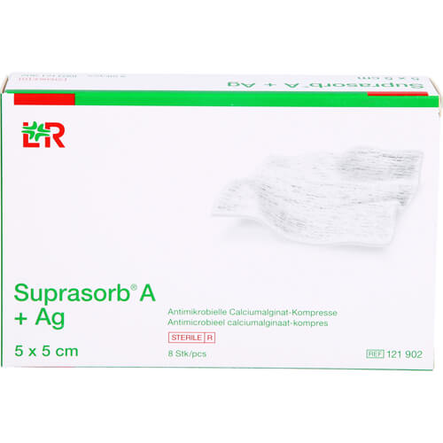 SUPRASORB A+Ag Antimik.Cal.Alginat Kompr.5x5 cm SUPRASORB A+Ag Antimik.Cal.Alginat Kompr.5x5 cm