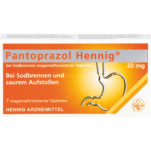 PANTOPRAZOL Hennig b.Sodbrennen 20 mg msr.Tabl. PANTOPRAZOL Hennig b.Sodbrennen 20 mg msr.Tabl.