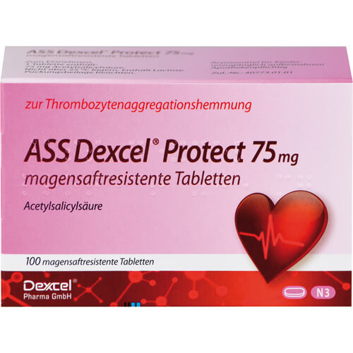 ASS Dexcel Protect 75 mg magensaftres.Tabletten ASS Dexcel Protect 75 mg magensaftres.Tabletten