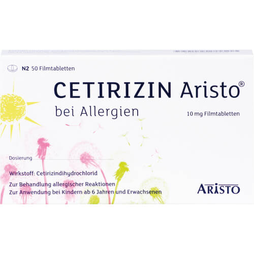 CETIRIZIN Aristo bei Allergien 10 mg Filmtabletten CETIRIZIN Aristo bei Allergien 10 mg Filmtabletten