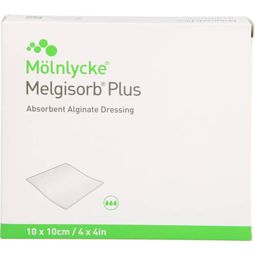 MELGISORB Plus Alginat Verband 10x10 cm steril MELGISORB Plus Alginat Verband 10x10 cm steril