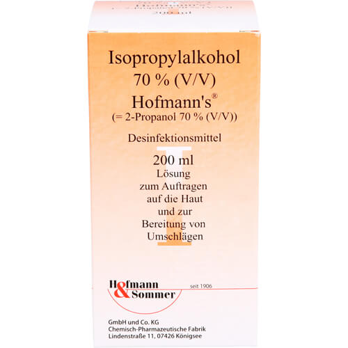 ISOPROPYLALKOHOL 70% V/V Hofmann's ISOPROPYLALKOHOL 70% V/V Hofmann's