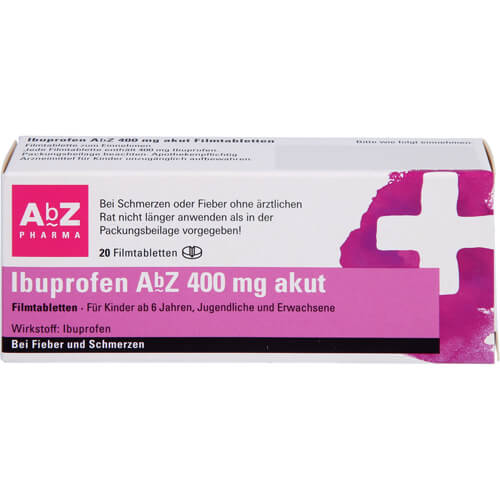 IBUPROFEN AbZ 400 mg akut Filmtabletten IBUPROFEN AbZ 400 mg akut Filmtabletten