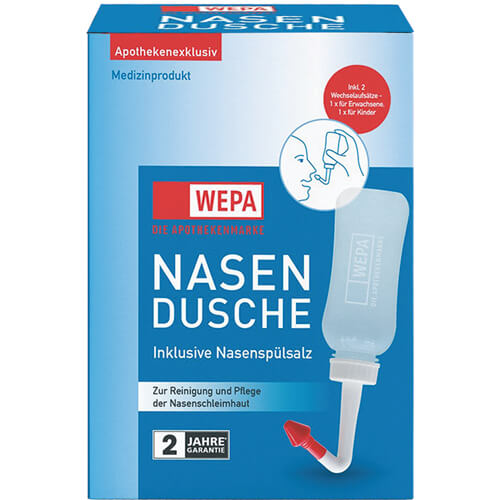 WEPA Nasendusche mit 10x2,95 g Nasenspülsalz WEPA Nasendusche mit 10x2,95 g Nasenspülsalz