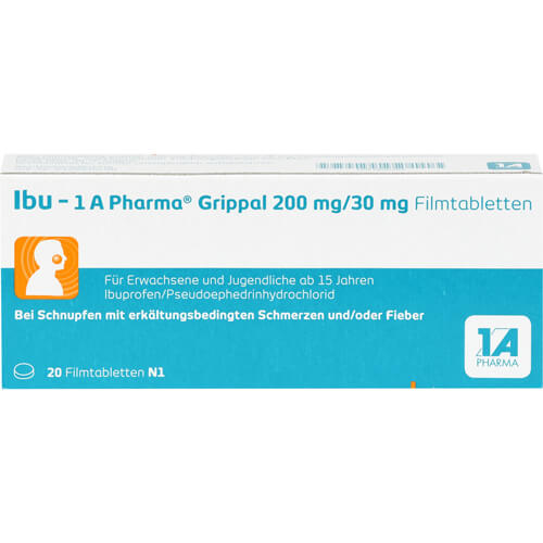 IBU-1A Pharma Grippal 200 mg/30 mg Filmtabletten IBU-1A Pharma Grippal 200 mg/30 mg Filmtabletten