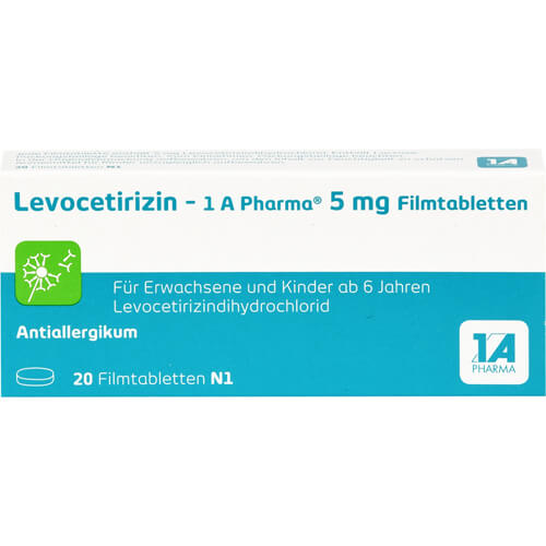 LEVOCETIRIZIN-1A Pharma 5 mg Filmtabletten LEVOCETIRIZIN-1A Pharma 5 mg Filmtabletten