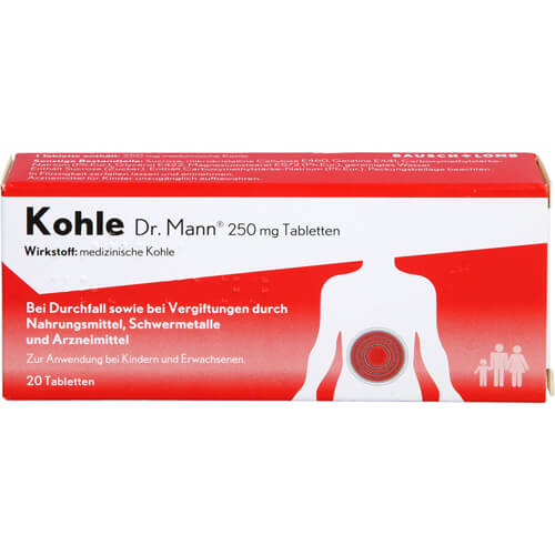 KOHLE Dr.Mann 250 mg Tabletten KOHLE Dr.Mann 250 mg Tabletten