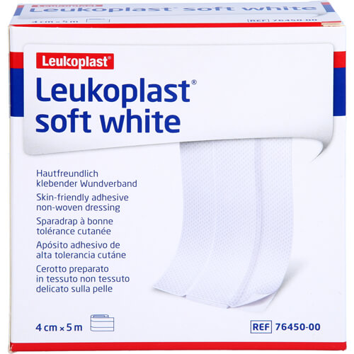 LEUKOPLAST soft white Pflaster 4 cmx5 m Rolle LEUKOPLAST soft white Pflaster 4 cmx5 m Rolle