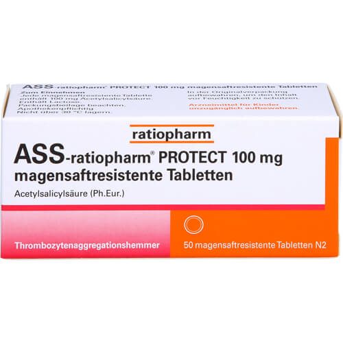 ASS-ratiopharm PROTECT 100 mg magensaftr.Tabletten ASS-ratiopharm PROTECT 100 mg magensaftr.Tabletten