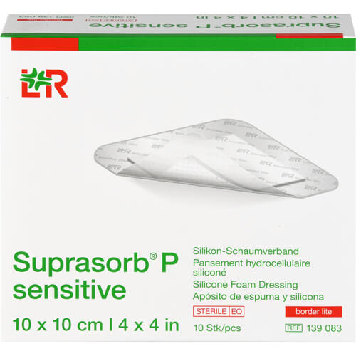SUPRASORB P sensitive PU-Schaumv.bor.lite 10x10cm SUPRASORB P sensitive PU-Schaumv.bor.lite 10x10cm