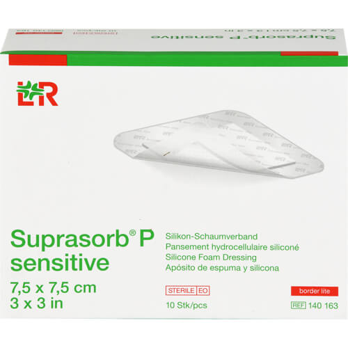 SUPRASORB P sensitive PU-Schaumv.bor.lite 7,5x7,5 SUPRASORB P sensitive PU-Schaumv.bor.lite 7,5x7,5