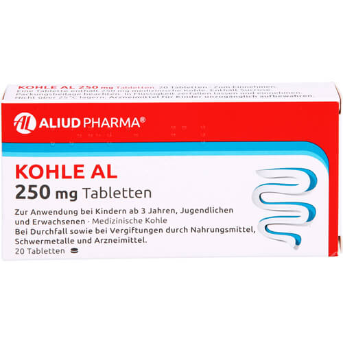 Kohle AL 250 mg Tabletten bei Durchfall Kohle AL 250 mg Tabletten bei Durchfall