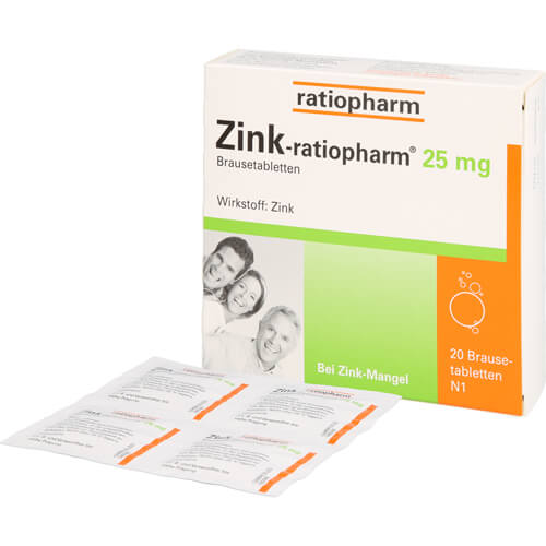 ZINK-RATIOPHARM 25 mg Brausetabletten ZINK-RATIOPHARM 25 mg Brausetabletten