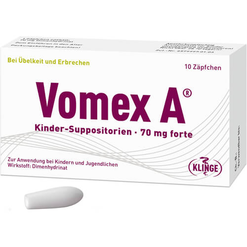 VOMEX A Kinder-Suppositorien 70 mg forte VOMEX A Kinder-Suppositorien 70 mg forte