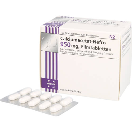 CALCIUMACETAT NEFRO 950 mg Filmtabletten CALCIUMACETAT NEFRO 950 mg Filmtabletten