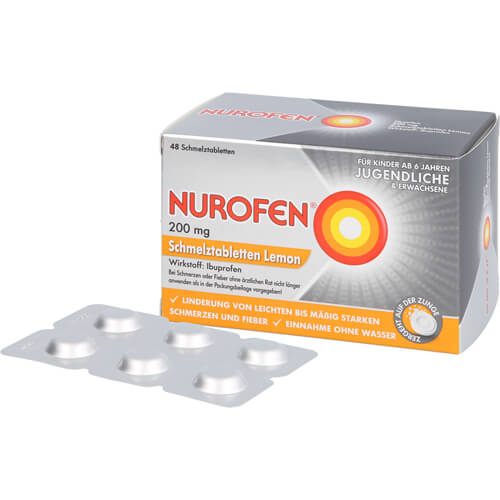 NUROFEN 200 mg Schmelztabletten Lemon NUROFEN 200 mg Schmelztabletten Lemon