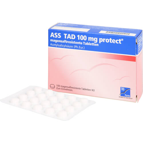 ASS TAD 100 mg protect magensaftres.Filmtabletten ASS TAD 100 mg protect magensaftres.Filmtabletten