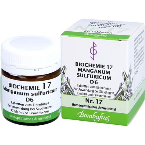 BIOCHEMIE 17 Manganum sulfuricum D 6 Tabletten BIOCHEMIE 17 Manganum sulfuricum D 6 Tabletten