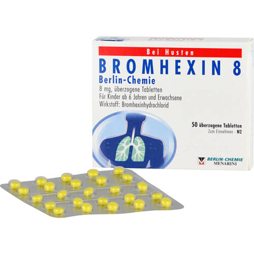BROMHEXIN 8 Berlin Chemie überzogene Tabletten BROMHEXIN 8 Berlin Chemie überzogene Tabletten