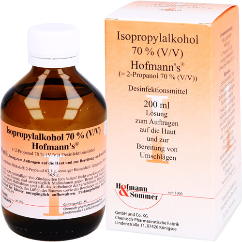 ISOPROPYLALKOHOL 70% V/V Hofmann's ISOPROPYLALKOHOL 70% V/V Hofmann's