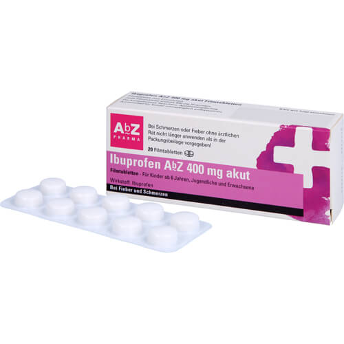 IBUPROFEN AbZ 400 mg akut Filmtabletten IBUPROFEN AbZ 400 mg akut Filmtabletten