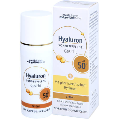 HYALURON SONNENPFLEGE Gesicht Creme LSF 50+ getönt HYALURON SONNENPFLEGE Gesicht Creme LSF 50+ getönt