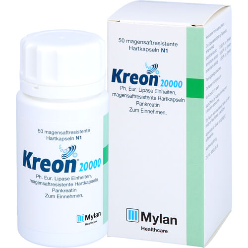 KREON 20.000 Ph.Eur.Lipase Einheiten msr.Hartkaps. KREON 20.000 Ph.Eur.Lipase Einheiten msr.Hartkaps.